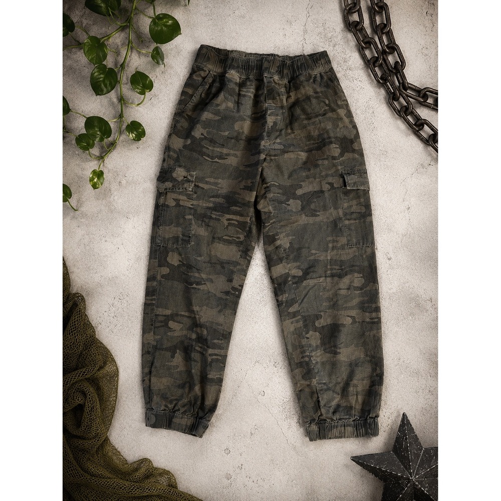 Sanctuary Camo Cargo Jogger Pants Army Green Utility Military Size 4